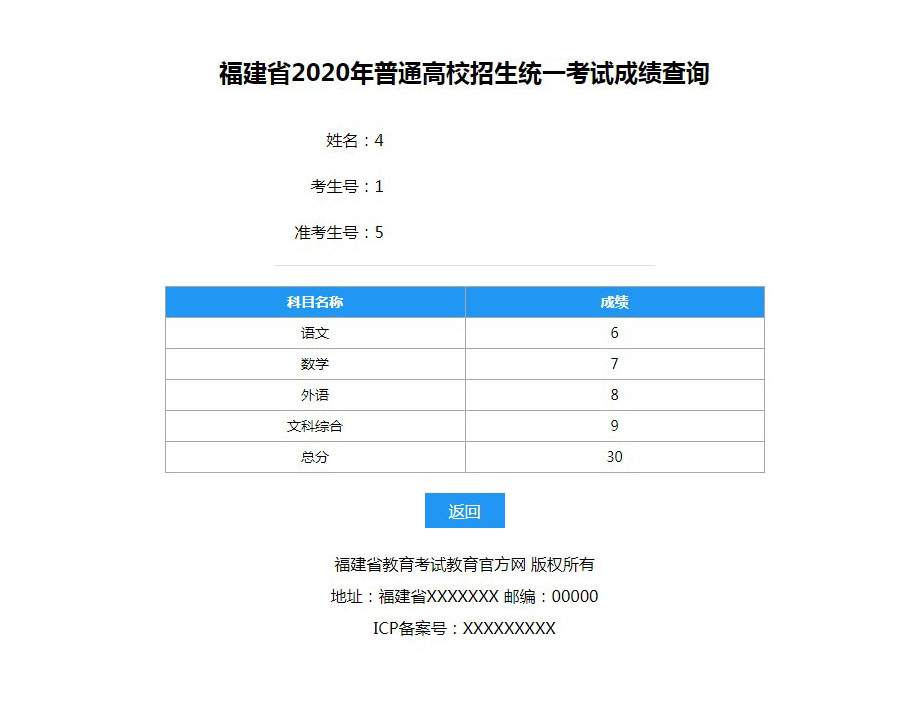 【自适应】简单成绩查询织梦网站模板源码