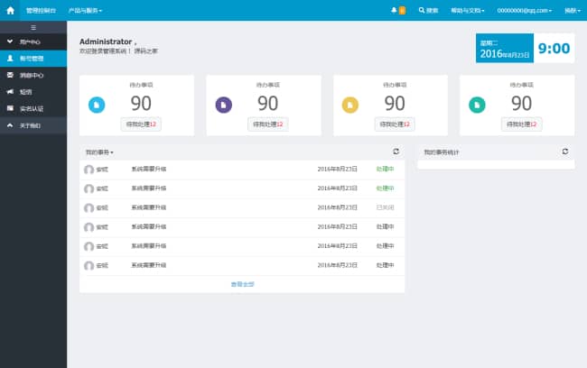 【自适应】bootstrap中文通用型响应式后台免费网站模板