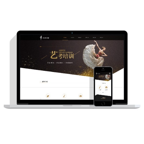 免费下载(自适应手机端)响应式艺考培训学校类网站pbootcms模板 html5艺术培训机